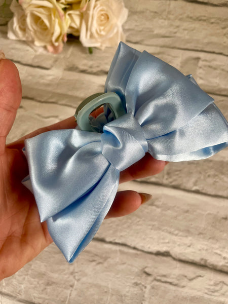 Bow hair claw clip