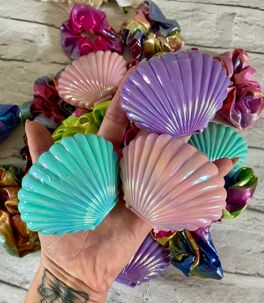 Surprised mermaid hair scrunchies