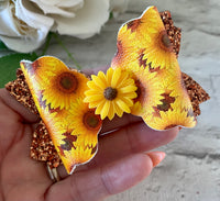 Sun flower hair bow