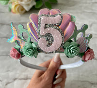 Mermaid birthday crown