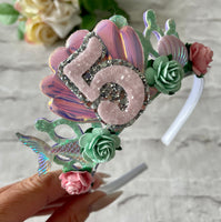 Mermaid birthday crown