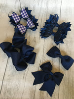 School hair bows in selection of different colours