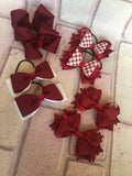 School hair bows in selection of different colours