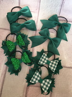 School hair bows in selection of different colours