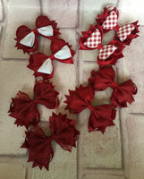 School hair bows in selection of different colours