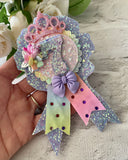 Rainbow age princess birthday badge