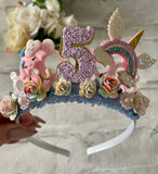 Rainbow birthday crown