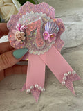 Pink age mermaid badge