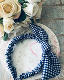 School gingham headbands