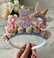 Rainbow birthday crown