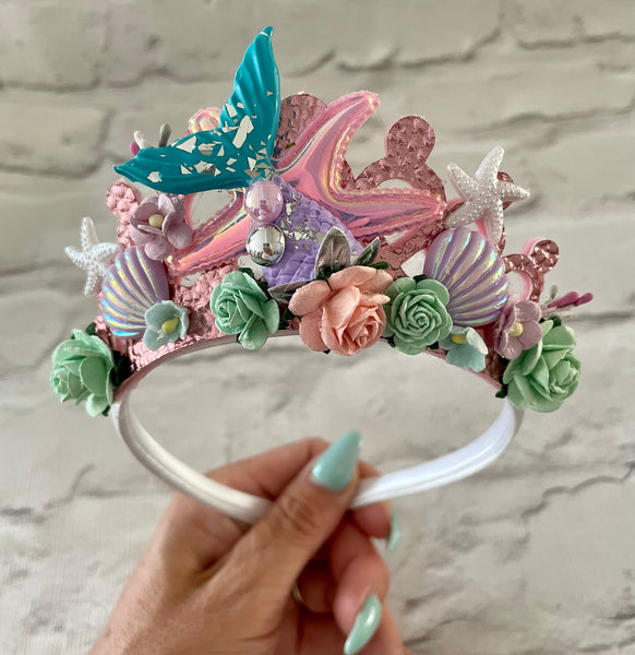 Mermaid birthday crown,party props for girls,birthday gifts for girls,mermaid tiara,mermaid crown,mermaid party