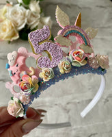 Rainbow birthday crown