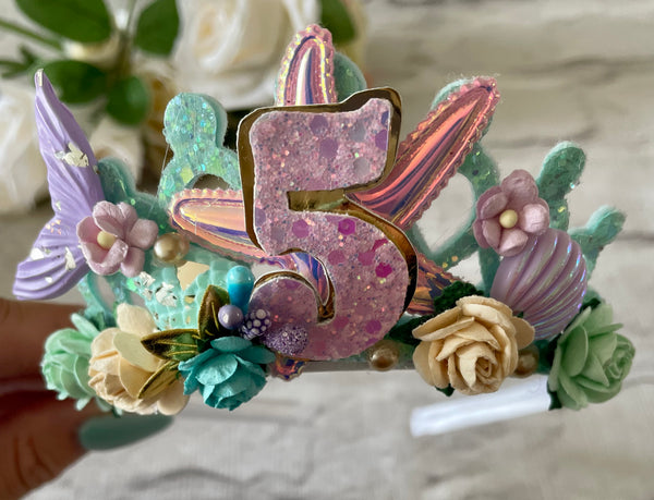 Mermaid birthday online crown