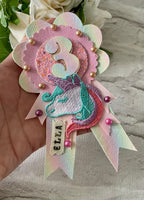 Rainbow age unicorn rosette