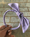 School gingham headbands