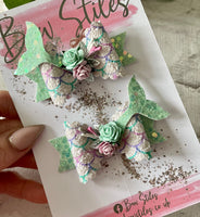 mermaid hair bows