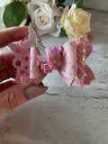 Pink mermaid hair bow