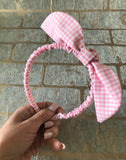 School gingham headbands