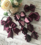 School hair bows in selection of different colours