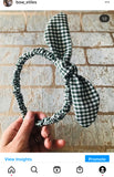 School gingham headbands