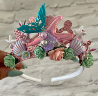 Mermaid birthday crown,party props for girls,birthday gifts for girls,mermaid tiara,mermaid crown,mermaid party