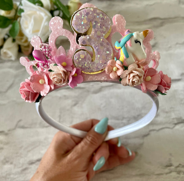 Unicorn birthday tiara